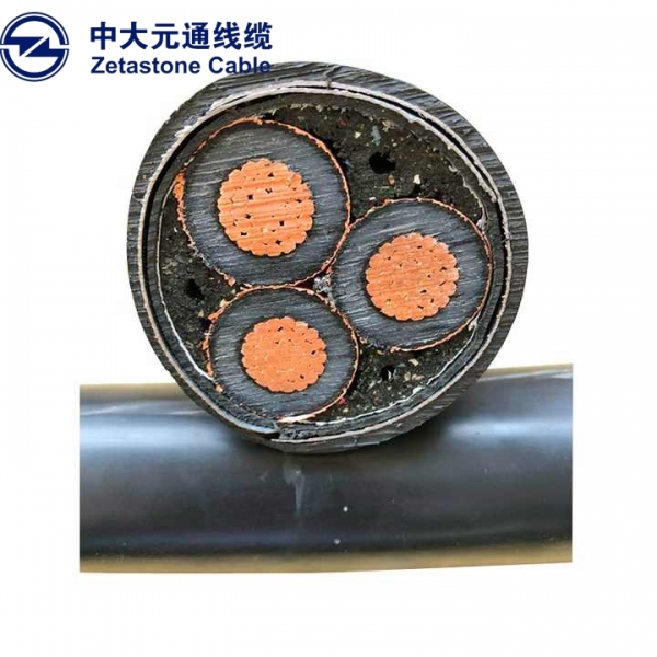 阻燃埋地铠装电缆ZA-YJV22三芯钢带铠装电缆